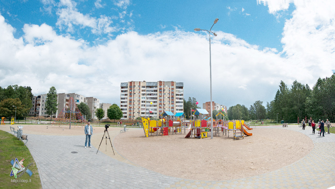 Открытие новой детской площадки в Висагинасе